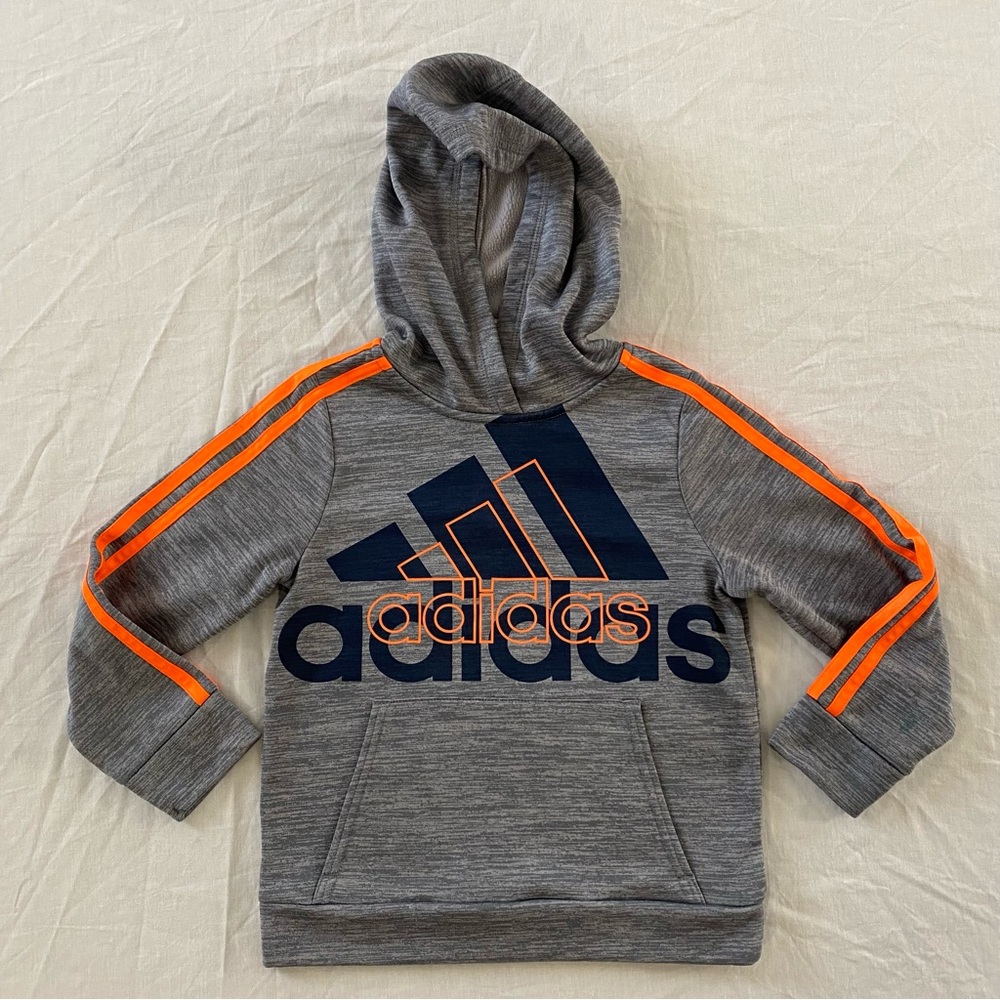 Adidas Boys Hoodie Sweater Grey 6